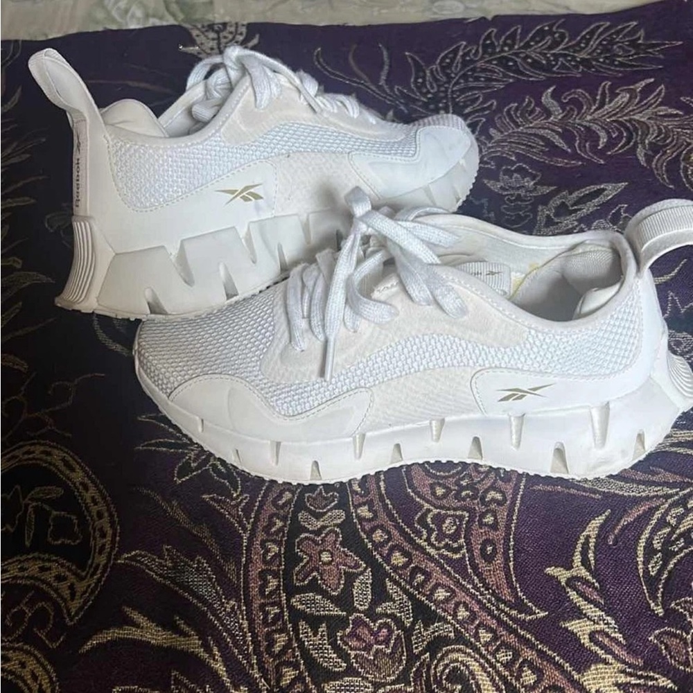 Reebok White Mesh Sneakers